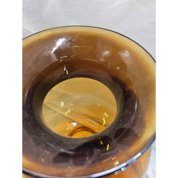 Vintage 1970's Blanko Amber Vase 16" - Picture 3 of 5